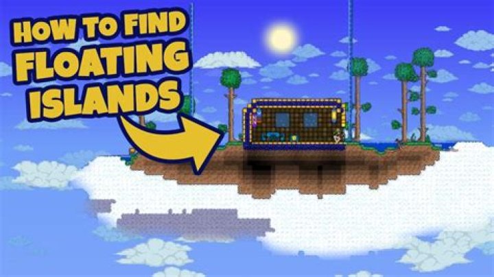 At what height are floating islands in Terraria?