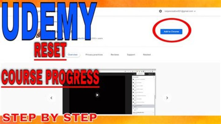 How do I reset my udemy progress?