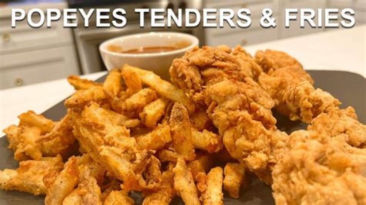 How many calories are in 3 chicken tenders from Popeyes?