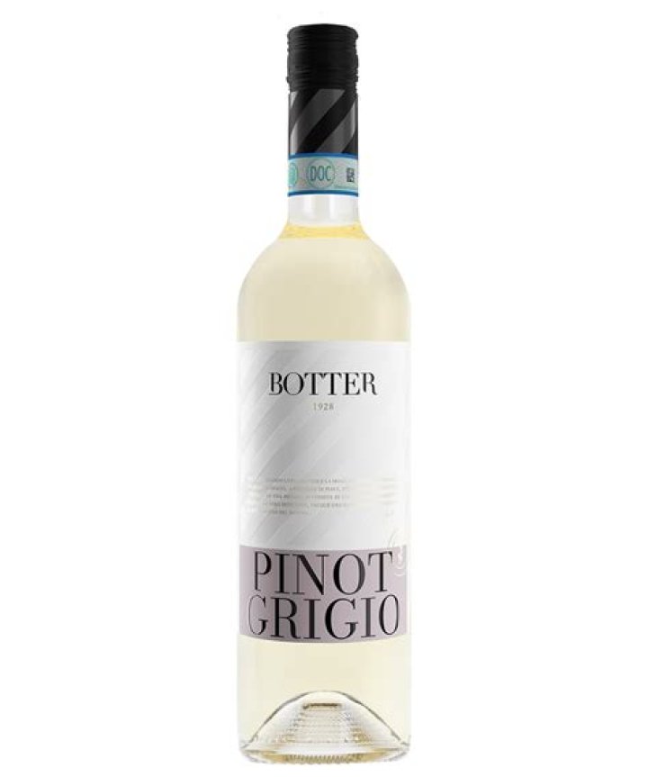 How many calories are in a 175ml glass of pinot grigio?