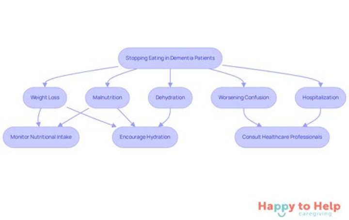 What happens when dementia patients stop eating?